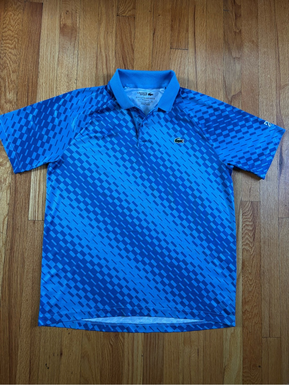 Lacoste x Novak Djokovic Blue Tennis Performance Polo Large